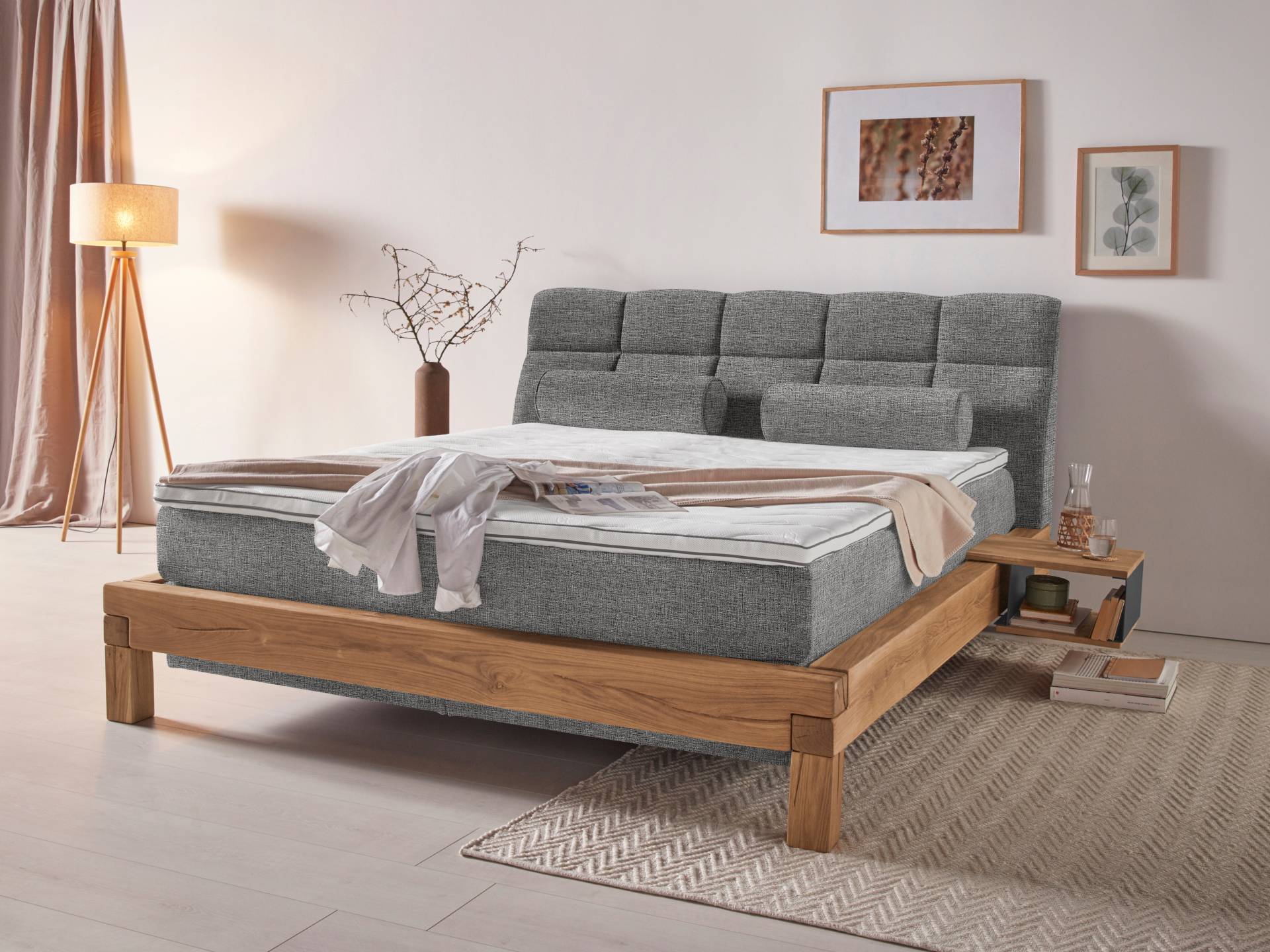 Home affaire Boxspringbett »Villads«, Liegefläche: 180/200 cm, Inside-Boxspring-Unterbau, recycelte Stoffe von home affaire