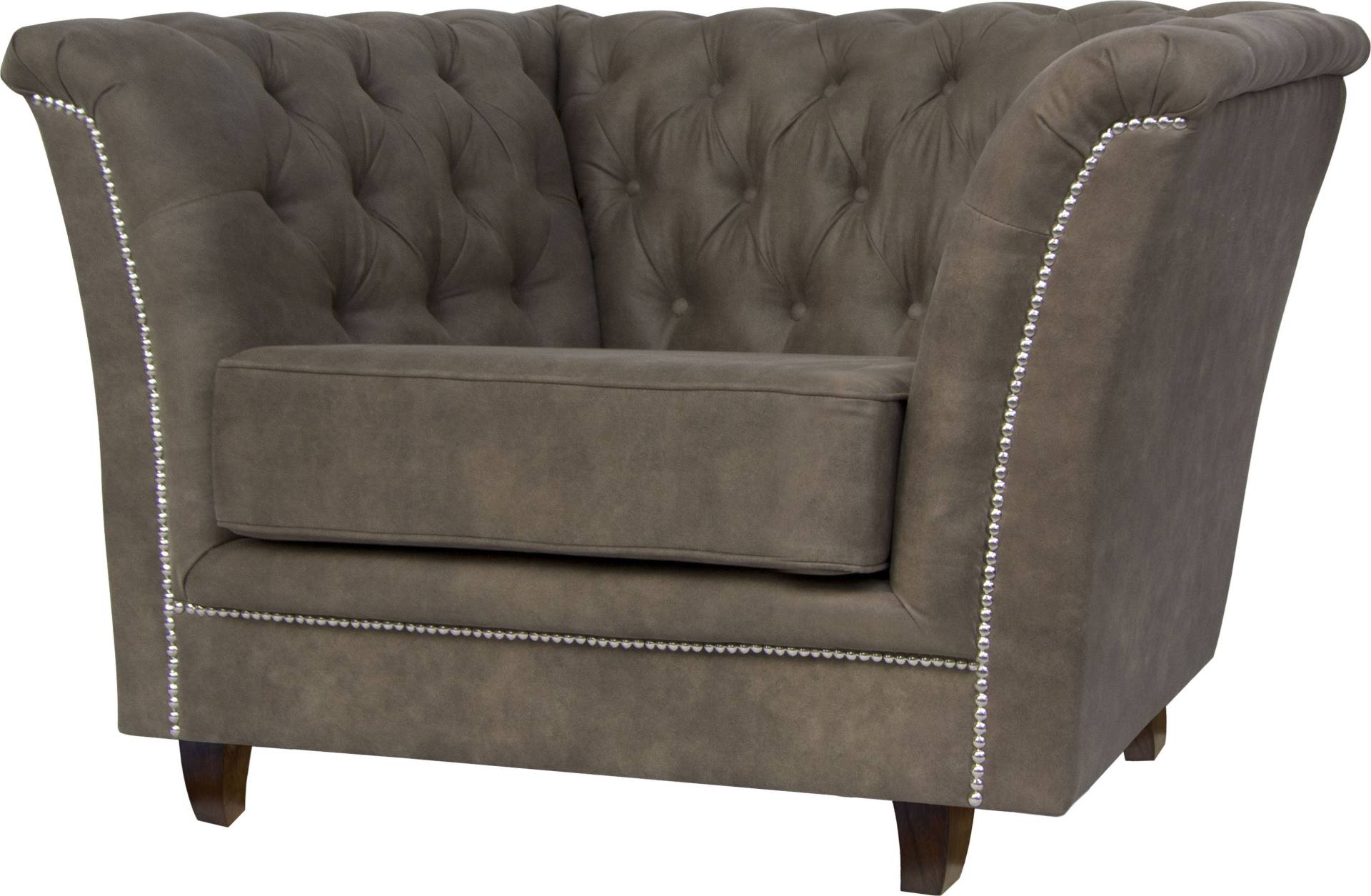 Home affaire Chesterfield-Sessel »Derby Sessel«, passend zum Polster "Derby", mit Ziernieten und Knopfheftung von home affaire