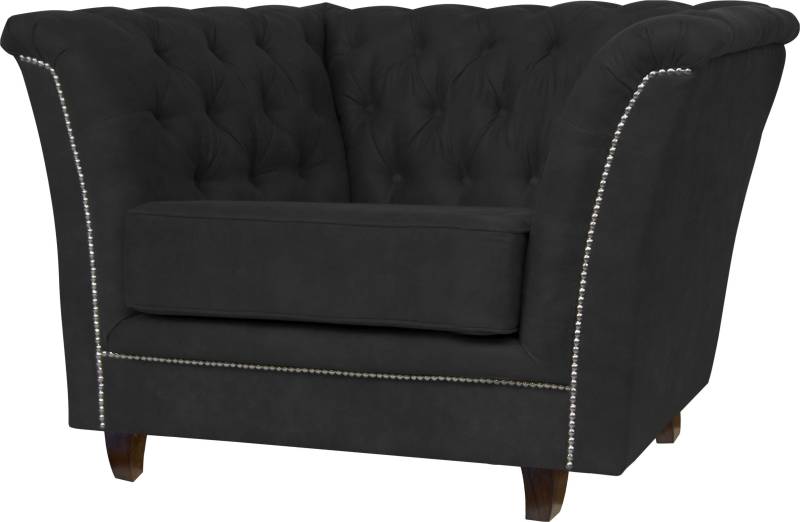 Home affaire Chesterfield-Sessel »Derby Sessel«, passend zum Polster "Derby", mit Ziernieten und Knopfheftung von home affaire