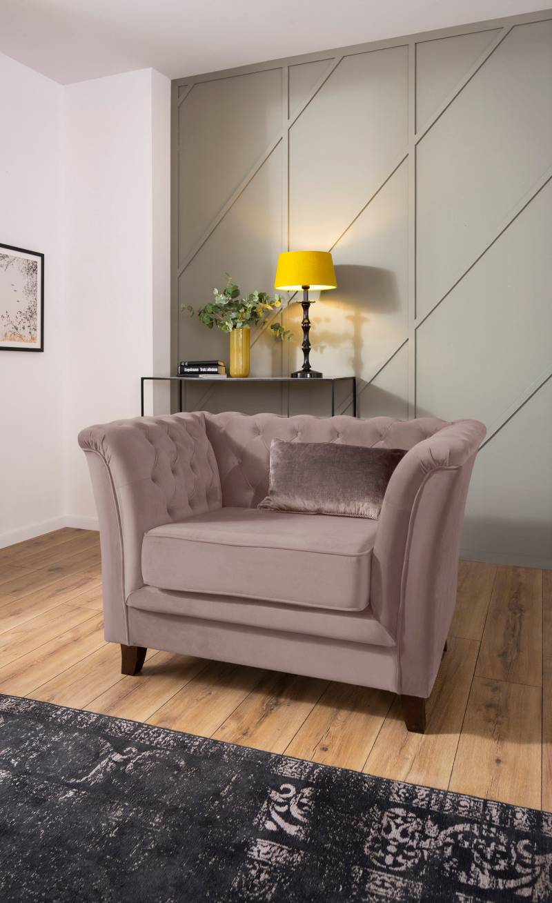 Home affaire Chesterfield-Sessel »Dover Sessel«, passend zur "Dover"-Serie mit Knopfheftung und losem Sitzkissen von home affaire