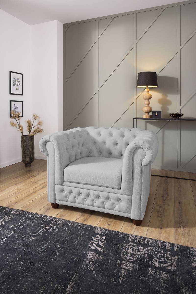 Home affaire Chesterfield-Sessel »New Castle Sessel«, hochwertige Knopfheftung, B/T/H: 104/86/72 cm von home affaire