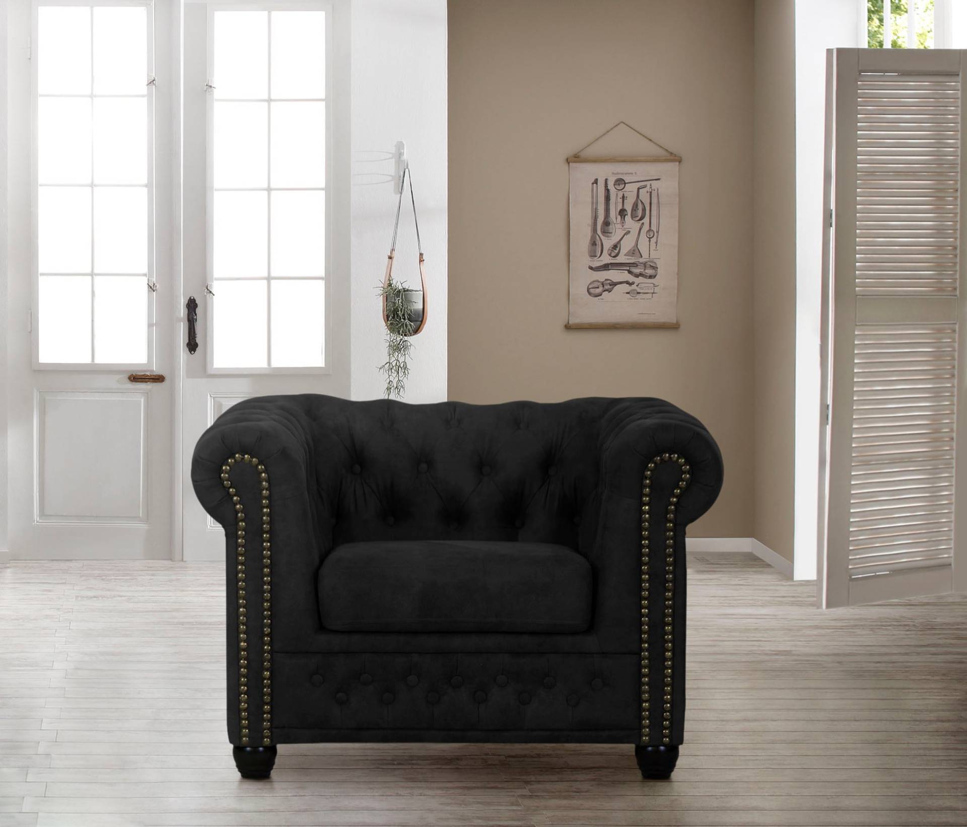 Home affaire Chesterfield-Sessel »Rysum Sessel«, passend zur Serie "Rysum" B/T/H: 94/86/72 cm von home affaire