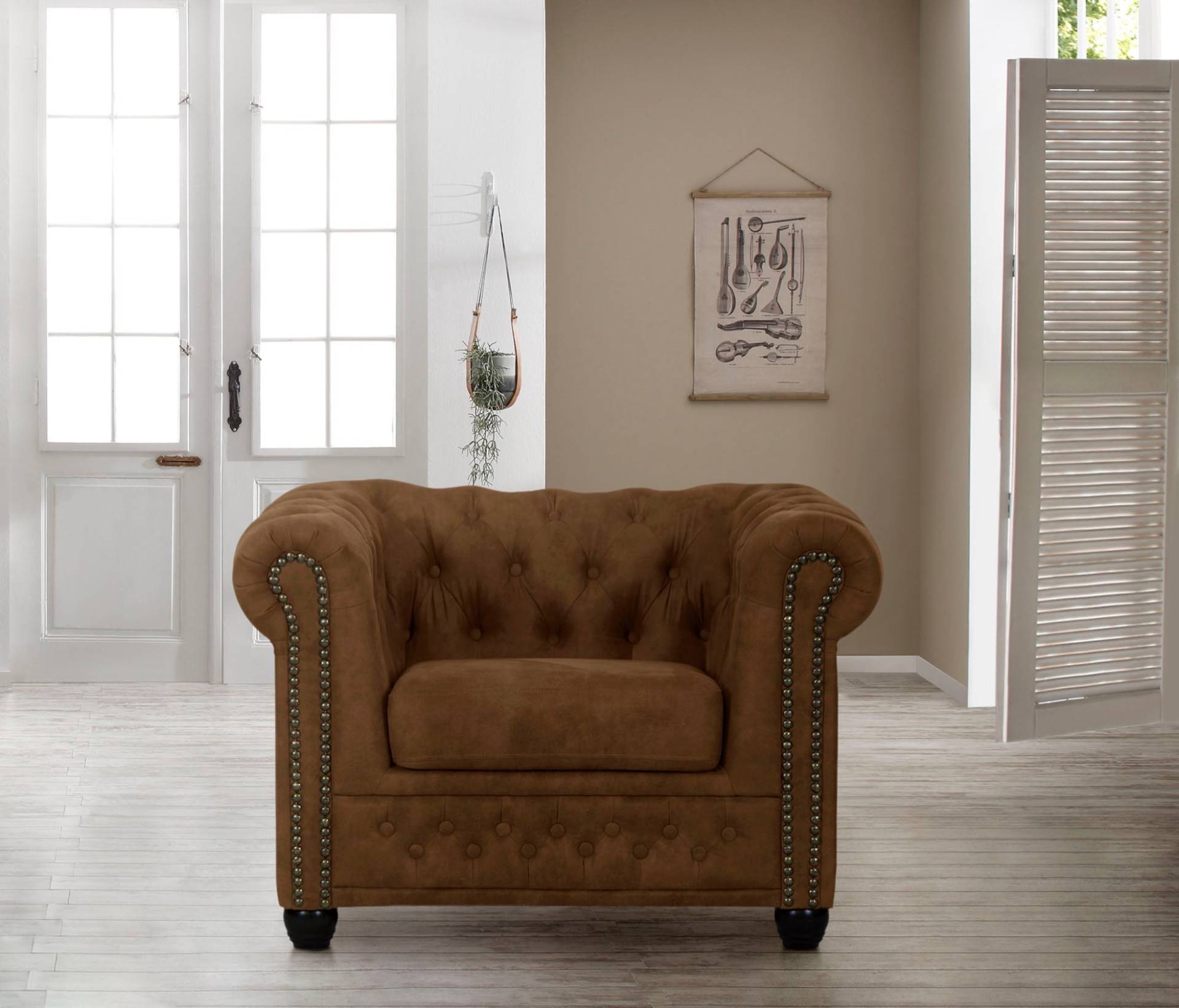 Home affaire Chesterfield-Sessel »Rysum Sessel«, passend zur Serie "Rysum" B/T/H: 94/86/72 cm von home affaire