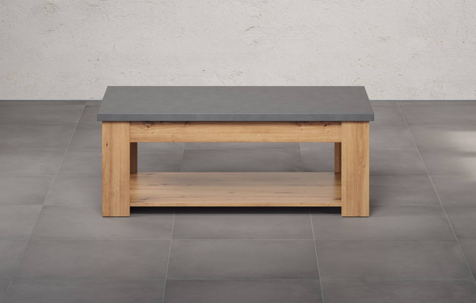 Home affaire Couchtisch »Ambres«, (1 St.), rechteckiger Sofatisch mit Ablage - Masse (B/T/H) 120/67/46 cm von home affaire