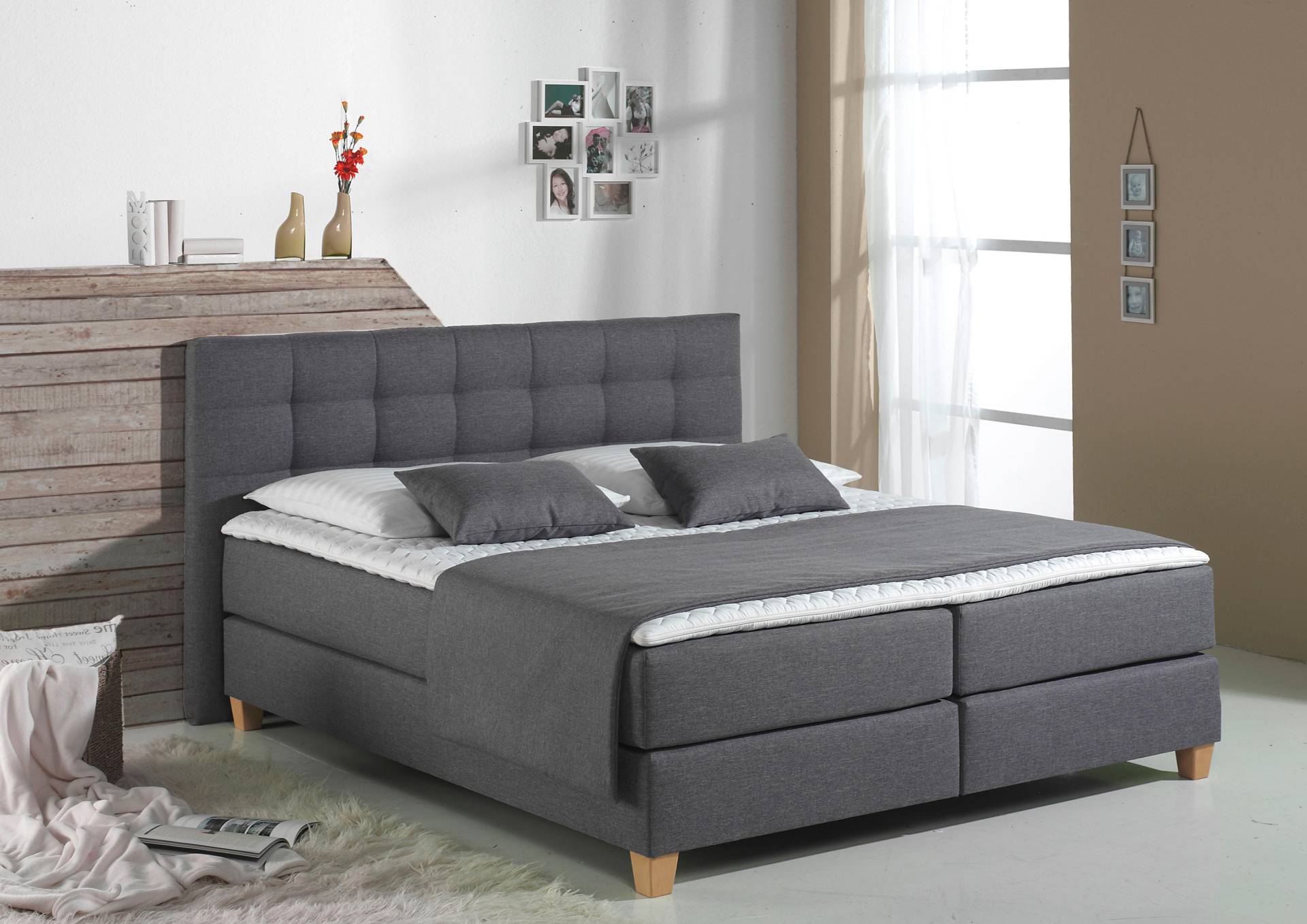 Home affaire Dekokissen »Tommy«, Kissen-Plaidset für »Tommy« Boxspringbett von home affaire