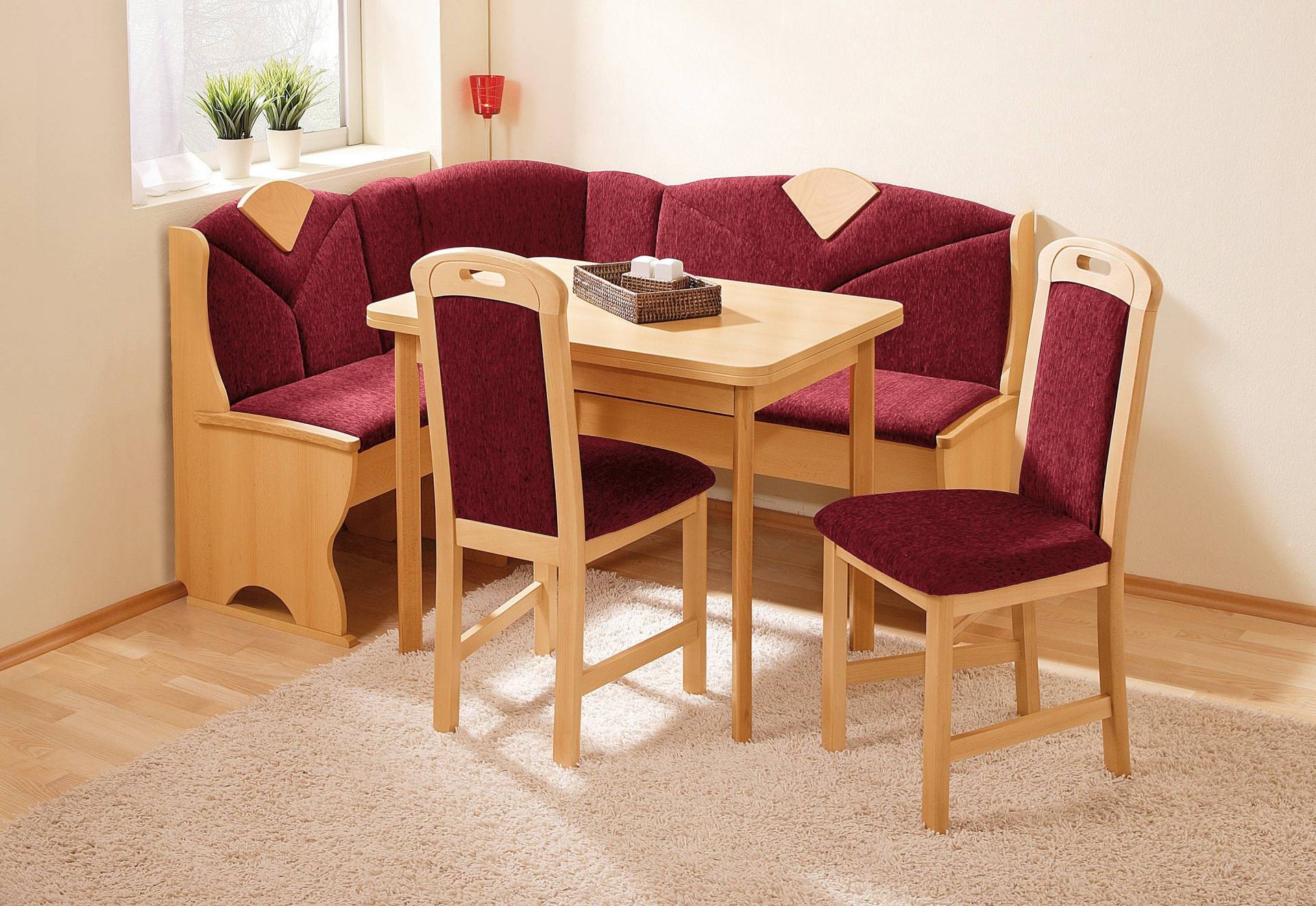 Home affaire Eckbankgruppe, (Set, 4 tlg.), ca. 121/121 cm von home affaire