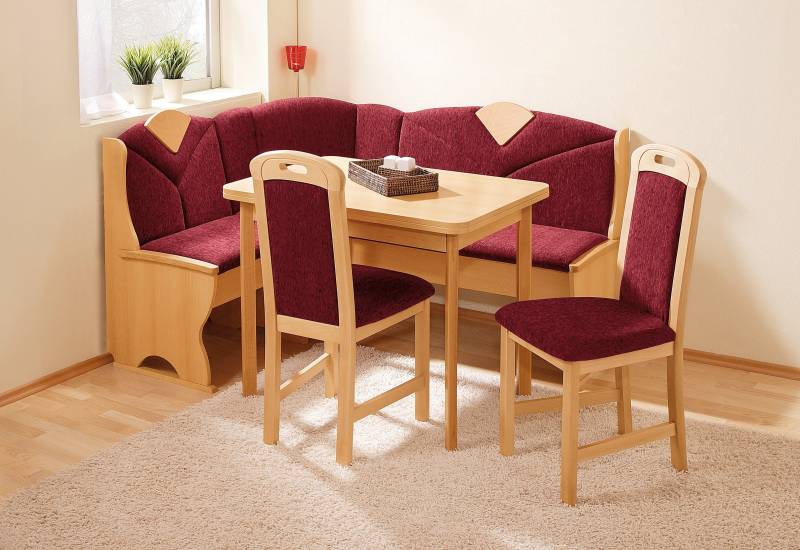 Home affaire Eckbankgruppe, (Set, 4 tlg.), ca. 121/121 cm von home affaire