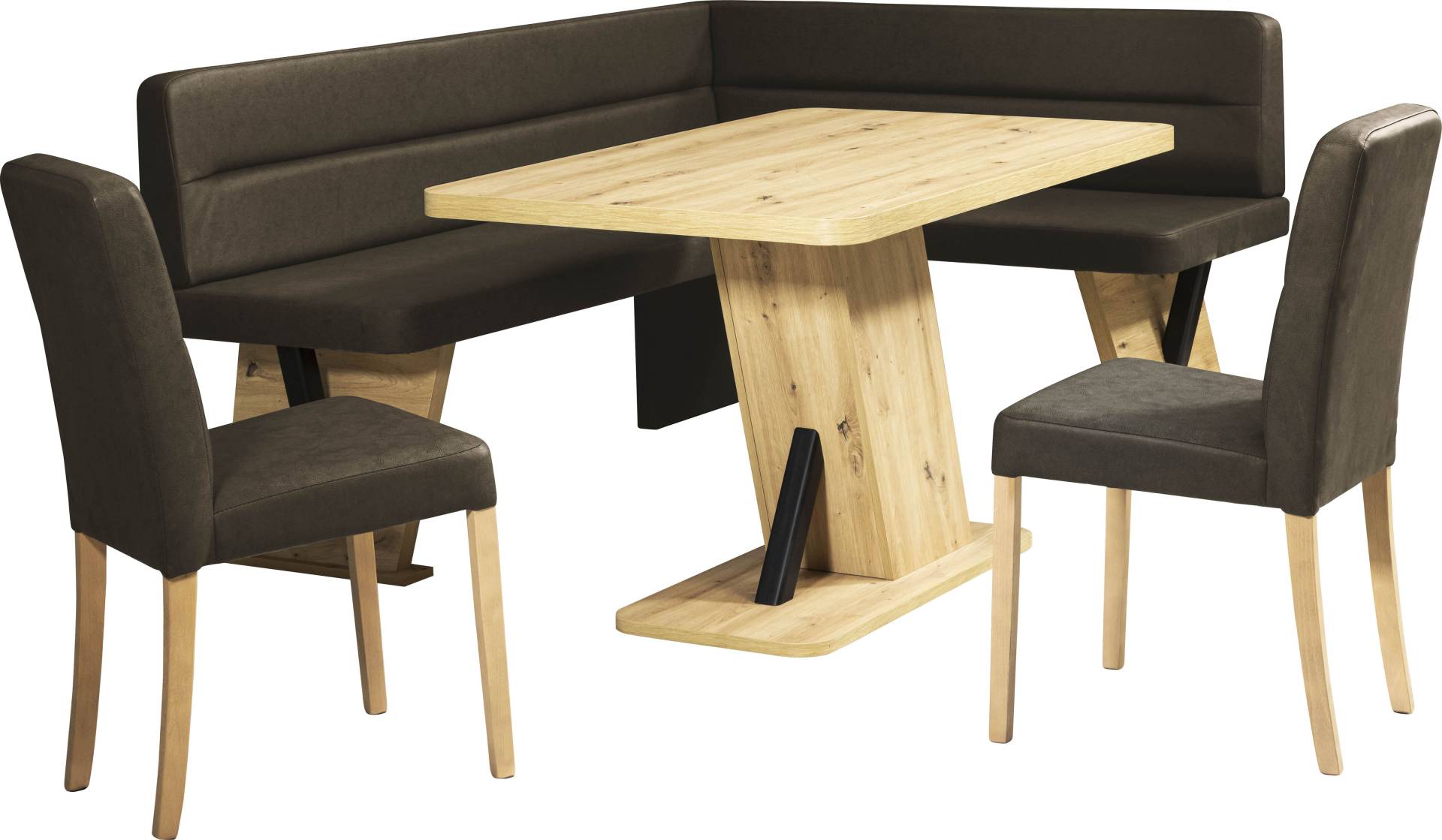 Home affaire Eckbankgruppe »Laros«, (Set, 4 tlg., 4tlg Set), perfekt für Küche, Esszimmer, Wohnzimmer von home affaire