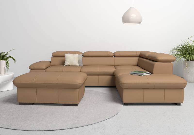 Home affaire Ecksofa »Alberto L-Form«, mit Kopfteilverstellung, wahlweise mit Bettfunktion von home affaire