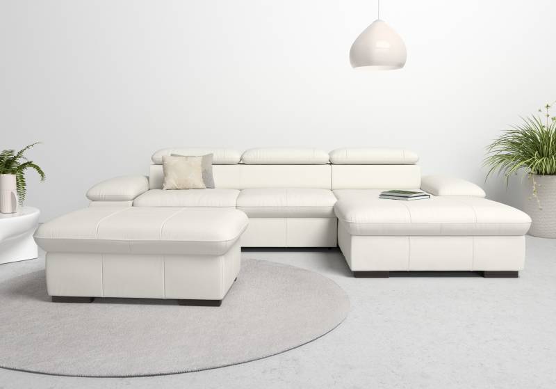 Home affaire Ecksofa »Alberto L-Form«, mit Kopfteilverstellung, wahlweise mit Bettfunktion von home affaire