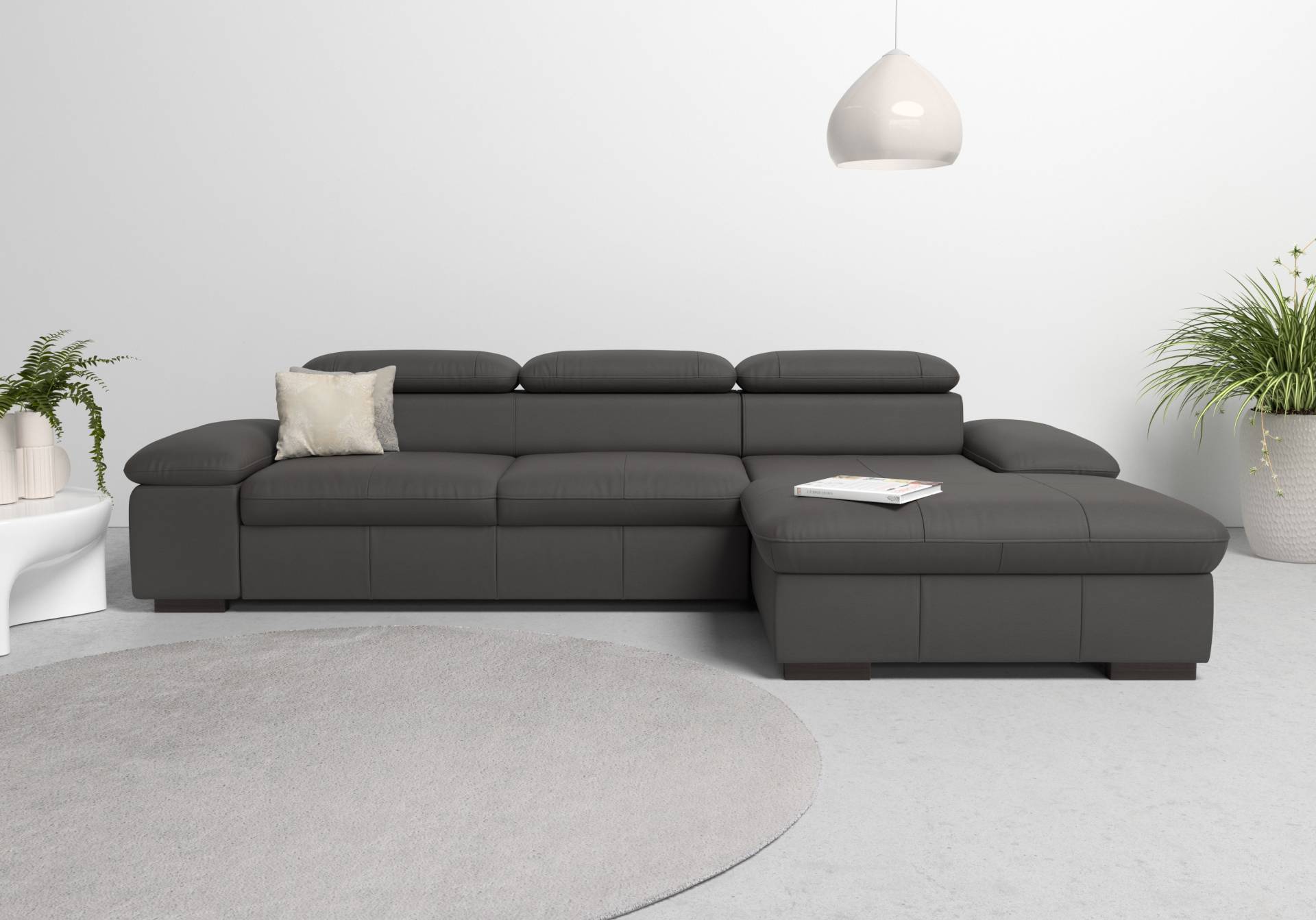 Home affaire Ecksofa »Alberto L-Form«, mit Kopfteilverstellung, wahlweise mit Bettfunktion von home affaire