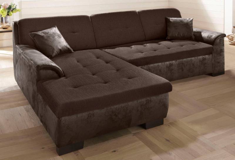 Home affaire Ecksofa »Bergen«, wahlweise mit Bettfunktion L-Form von home affaire