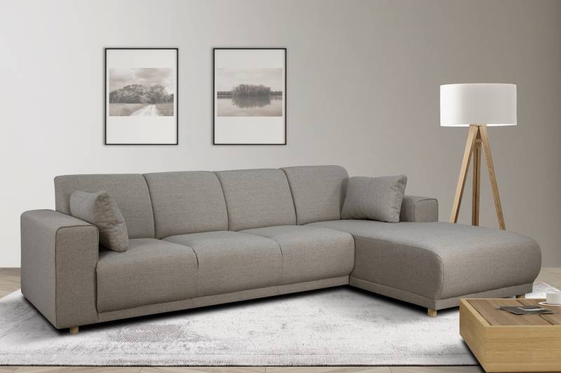 Home affaire Ecksofa »LEMPS wahlweise Recamiere links oder rechts L-Form«, incl. Zierkissen, Stellmasse 297x162 cm von home affaire