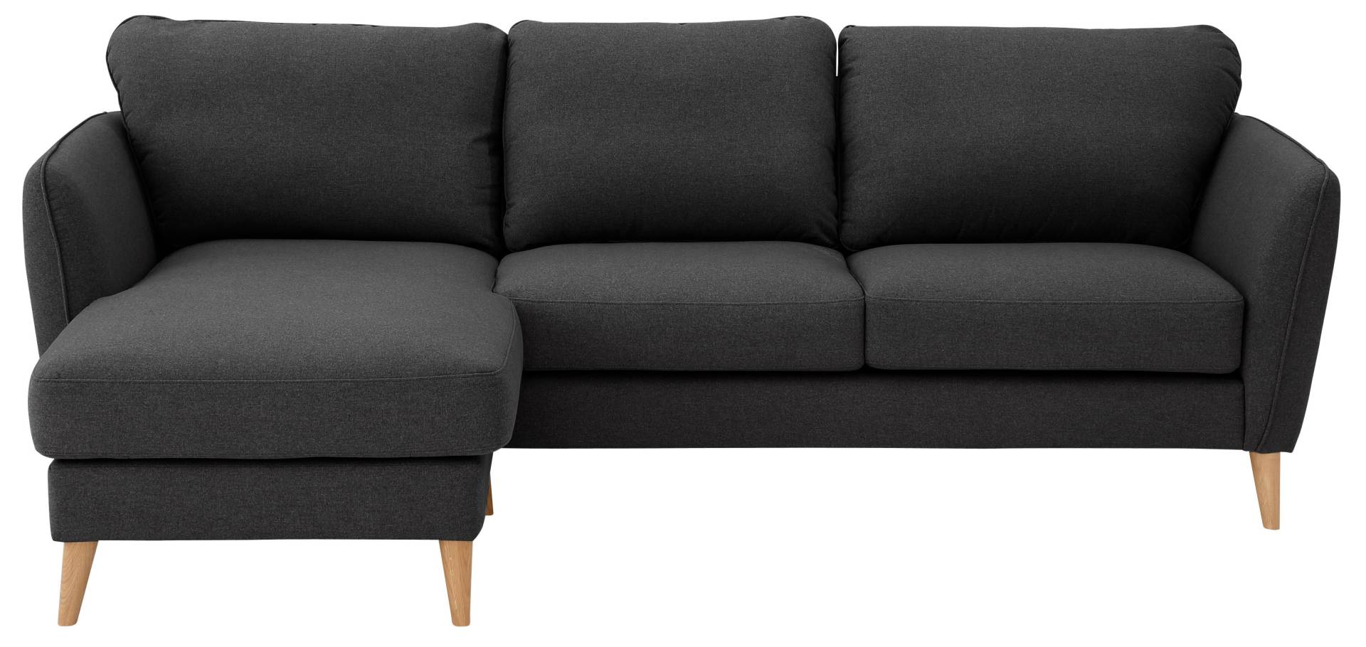 Home affaire Ecksofa »MARSEILLE (242/152cm),L-Form, Rec. rechts/links«, Massivholzbeine aus Eiche, in verschieden Bezügen und Farbvarianten von home affaire