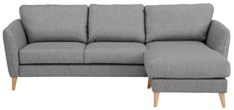 Home affaire Ecksofa »MARSEILLE (242/152cm),L-Form, Rec. rechts/links«, Massivholzbeine aus Eiche, in verschieden Bezügen und Farbvarianten von home affaire