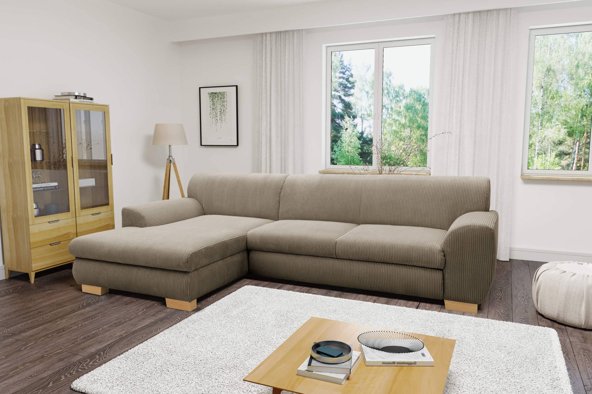Home affaire Ecksofa »Nika L-Form«, wahlweise mit Bettfunktion, auch in Cord Home affaire Ecksofa »Nika L-Form«, wahlweise mit Bettfunktion, auch in Cord von home affaire