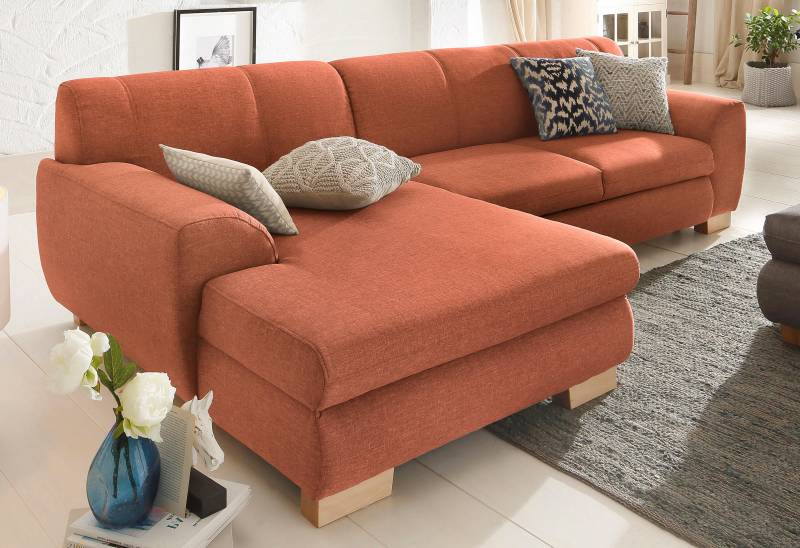 Home affaire Ecksofa »Nika L-Form«, Polsterecke, Struktur fein oder Melrose/Struktur, mit Bettfunktion von home affaire