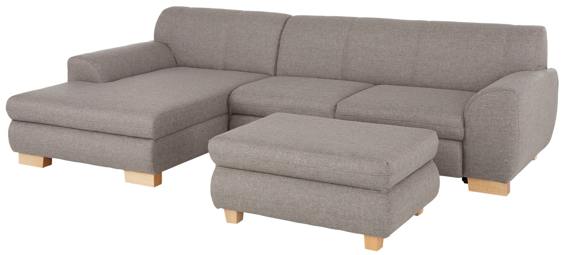 Home affaire Ecksofa »Nika L-Form«, Polsterecke, Struktur fein oder Melrose/Struktur, mit Bettfunktion von home affaire