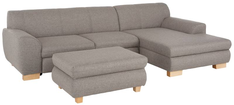 Home affaire Ecksofa »Nika L-Form«, Polsterecke, Struktur fein oder Melrose/Struktur, mit Bettfunktion von home affaire