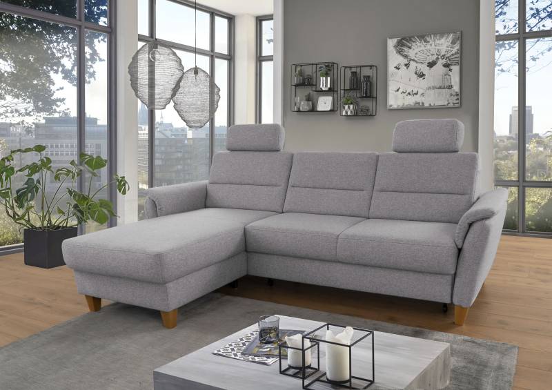 Home affaire Ecksofa »Palmera L-Form«, Federkern, wahlweise mit Bettfunktion und mit/ohne Bettkasten von home affaire