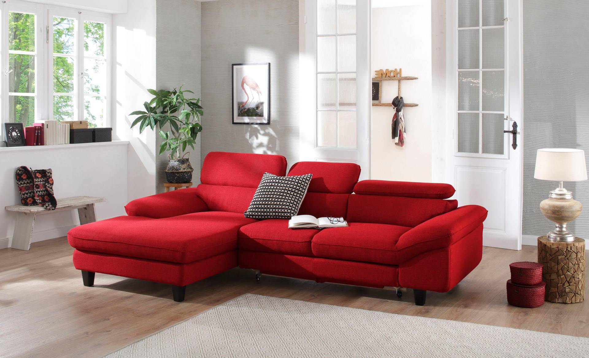 Home affaire Ecksofa »Pilot L-Form«, wahlweise mit Bettfunktion und Bettkasten von home affaire