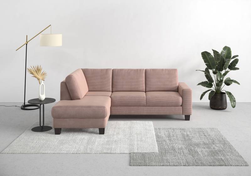 Home affaire Ecksofa »Summer L-Form«, mit Ottomane, mit oder ohne Bettfunktion und Bettkasten, Cord-Bezug von home affaire