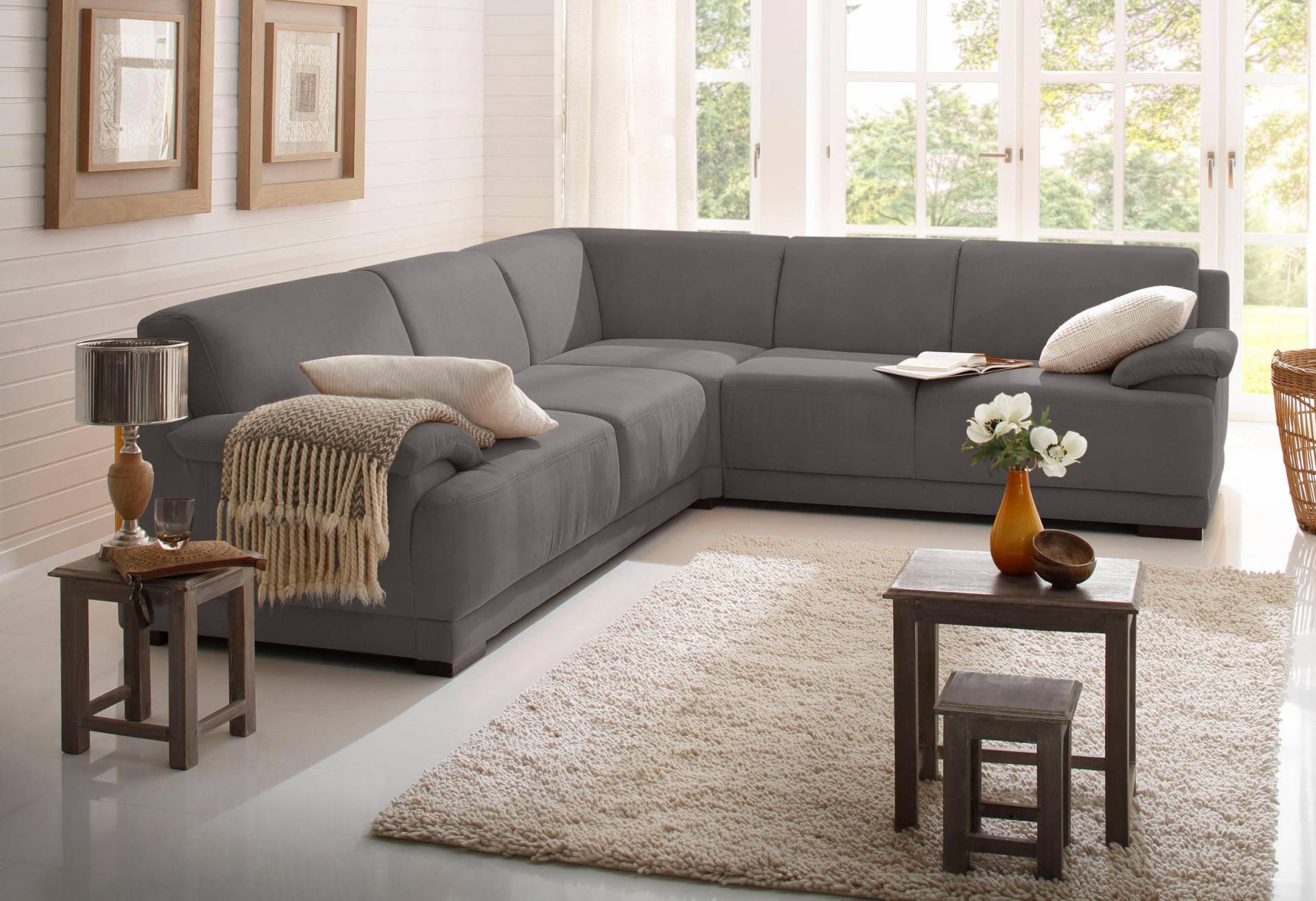 Home affaire Ecksofa »Telos L-Form«, mit Boxspring-Federung und in 3 Qualitäten von home affaire