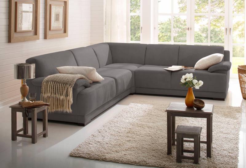 Home affaire Ecksofa »Telos L-Form«, mit Boxspring-Federung und in 3 Qualitäten von home affaire