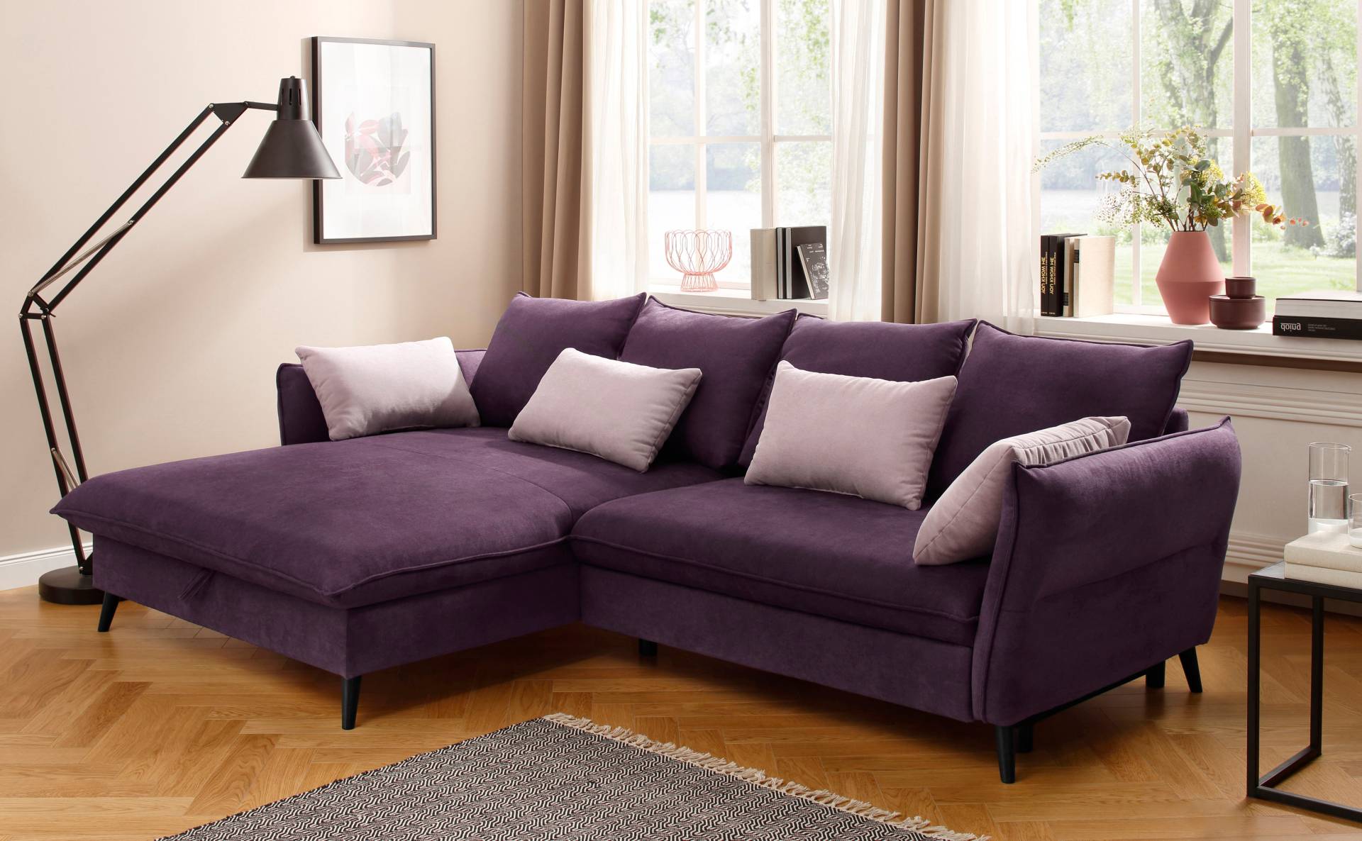 Home affaire Ecksofa »Tirano, L-Form«, wahlweise mit Bettfunktion und Bettkasten von home affaire