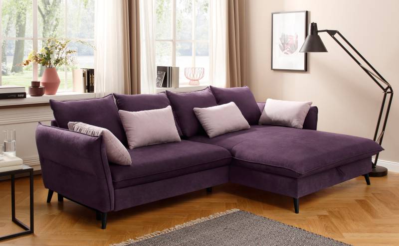 Home affaire Ecksofa »Tirano, L-Form«, wahlweise mit Bettfunktion und Bettkasten von home affaire