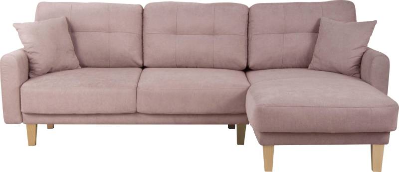 Home affaire Ecksofa »Triplo, Zierkissen, Schlaffunktion, B/T/H: 234/164/89 cm, L-Form«, wahlweise mit Bettfunktion und Bettkasten, Liegefläche 210/132 cm von home affaire