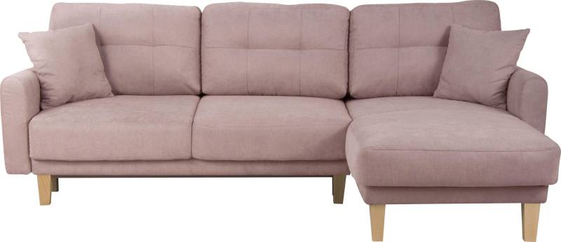 Home affaire Ecksofa »Triplo, Zierkissen, Schlaffunktion, B/T/H: 234/164/89 cm, L-Form«, wahlweise mit Bettfunktion und Bettkasten, Liegefläche 210/132 cm von home affaire