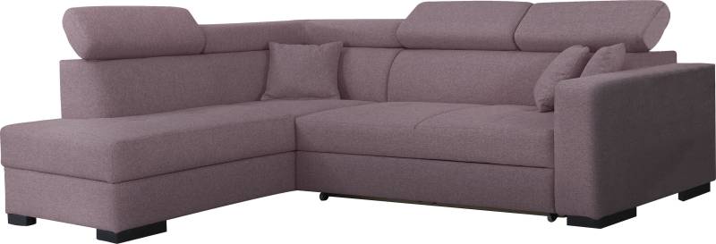 Home affaire Ecksofa »Tulio L-Form«, wahlweise mit Bettfunktion und Bettkasten, incl. 3 Zierkissen von home affaire