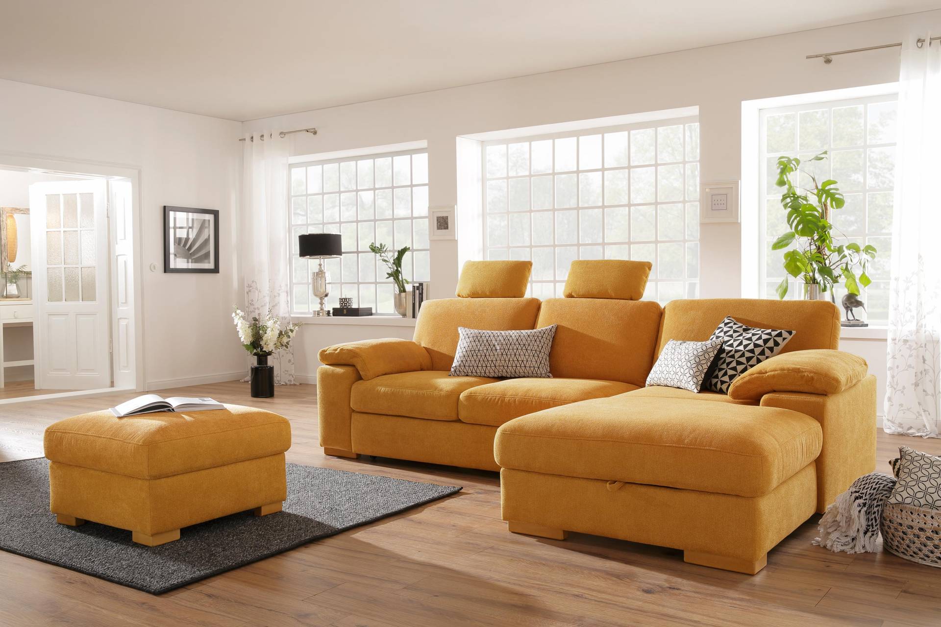 Home affaire Ecksofa »Ventura L-Form«, wahlweise mit Bettfunktion und Bettfunktion/Bettkasten von home affaire