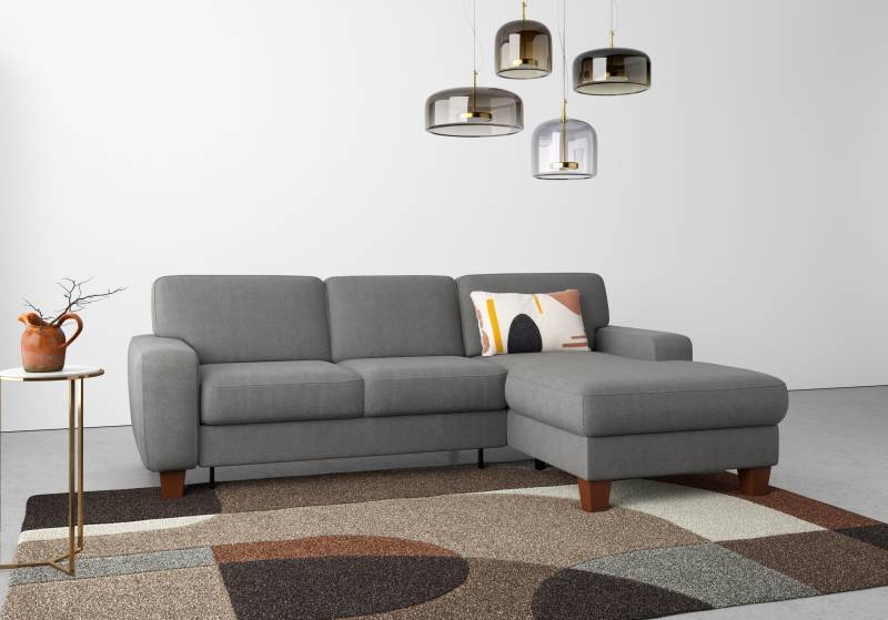 Home affaire Ecksofa »Vision L-Form«, mit Federkern, wahlweise mit Bettfunktion und Bettkasten von home affaire