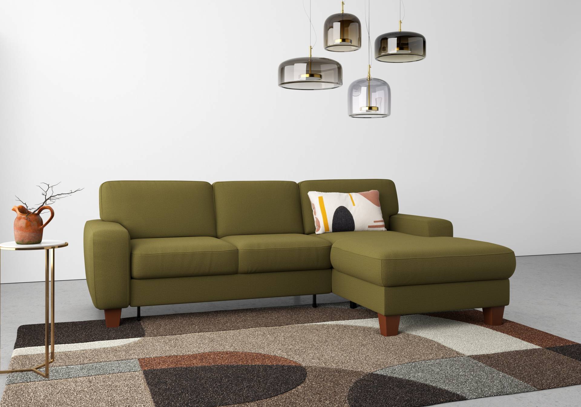 Home affaire Ecksofa »Vision L-Form«, mit Federkern, wahlweise mit Bettfunktion und Bettkasten von home affaire