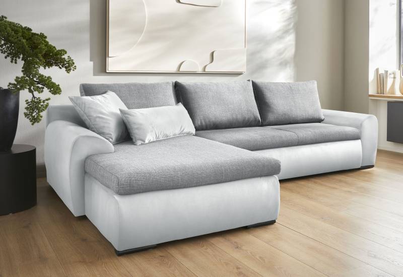 Home affaire Ecksofa Win L-Form, wahlweise mit Bettfunktion und Bettkasten von home affaire