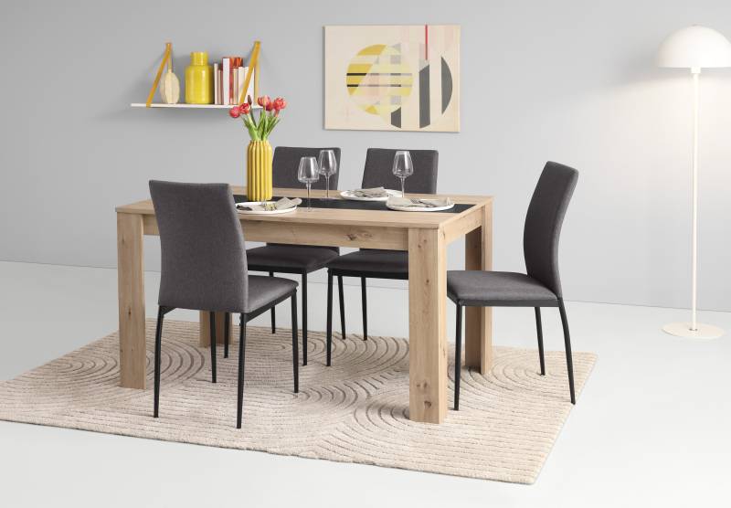 Home affaire Essgruppe »SIMONE«, (Set, 5 tlg.), Platte mit Wendeeinlage, Bezug Microfaser, Unser Bestpreis von home affaire