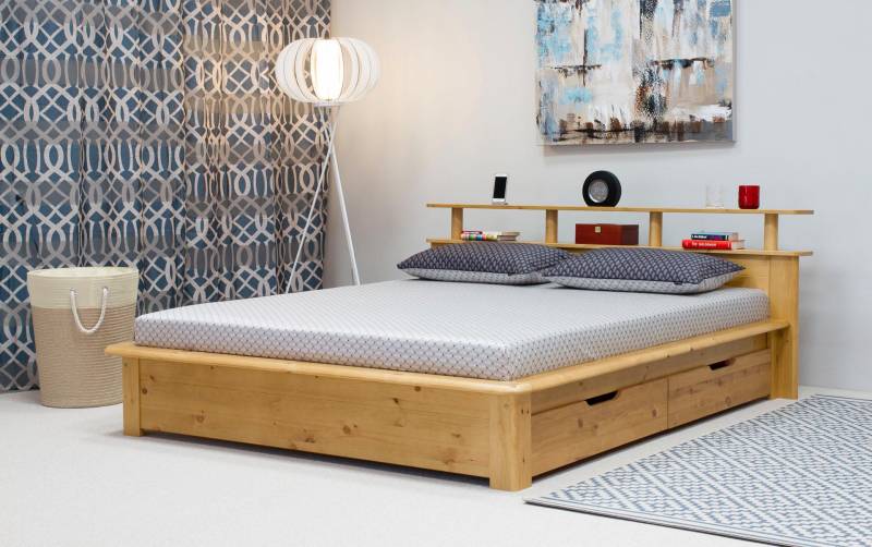 Home affaire Funktionsbett »"FINJA " Kieferbett, Futonbett, Kopfteil mit Ablagefläche«, zertifiziertes Massivholz, Schubkästen optional Home affaire Funktionsbett »"FINJA " Kieferbett, Futonbett, Kopfteil mit Ablagefläche«, zertifiziertes Massivholz, Schubkästen optional von home affaire