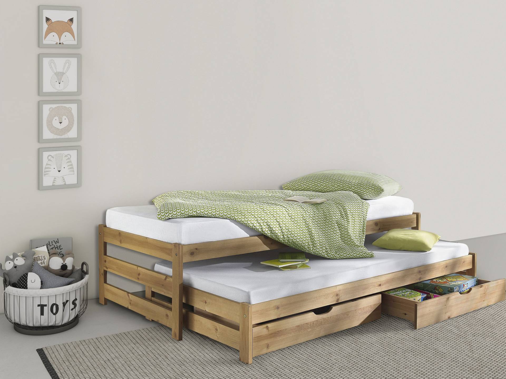 Lüttenhütt Funktionsbett »"TORGNY " mit 2 Schubladen«, mit zwei Schlafplätzen Lüttenhütt Funktionsbett »"TORGNY " mit 2 Schubladen«, mit zwei Schlafplätzen von Lüttenhütt