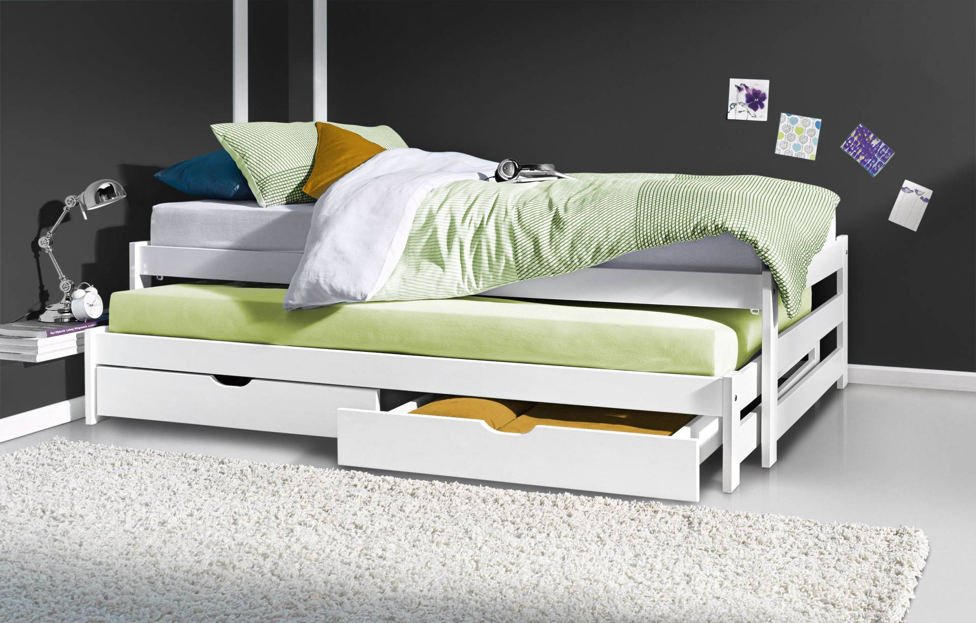 Lüttenhütt Funktionsbett »"TORGNY " mit 2 Schubladen«, mit zwei Schlafplätzen Lüttenhütt Funktionsbett »"TORGNY " mit 2 Schubladen«, mit zwei Schlafplätzen von Lüttenhütt