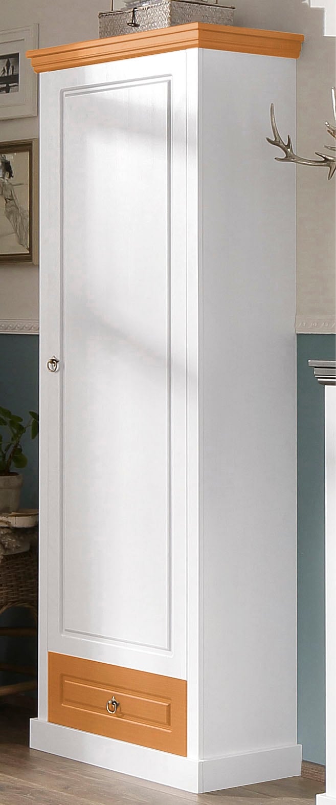 Home affaire Garderobenschrank »Basilico«, aus massiver Kiefer, FSC®, Breite 67 cm, mit Kleiderstange Home affaire Garderobenschrank »Basilico«, aus massiver Kiefer, FSC®, Breite 67 cm, mit Kleiderstange von home affaire