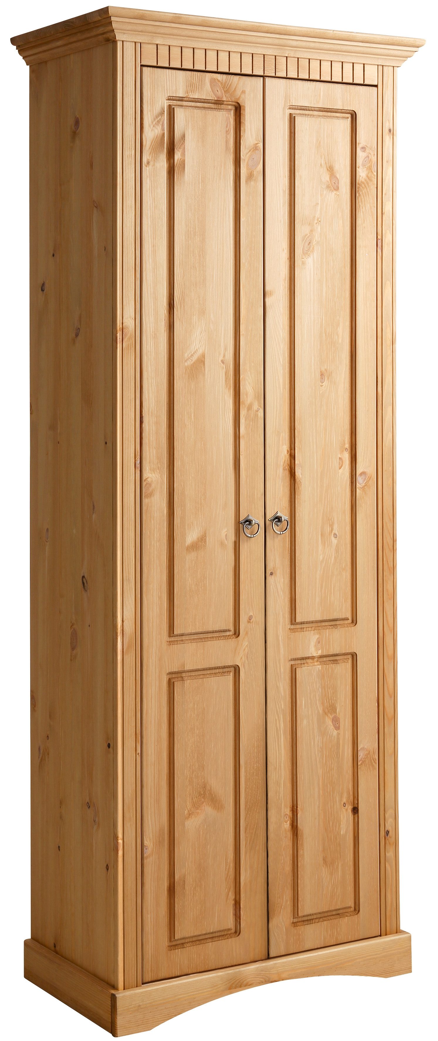 Home affaire Garderobenschrank »Rustic«, aus massiver Kiefer, Breite 71 cm, mit Kassetenoptik von home affaire