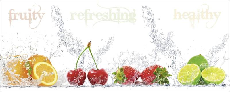 Home affaire Glasbild »Porzani & Kesu: Fruchtig - erfrischend - gesund«, 125/50 cm von home affaire