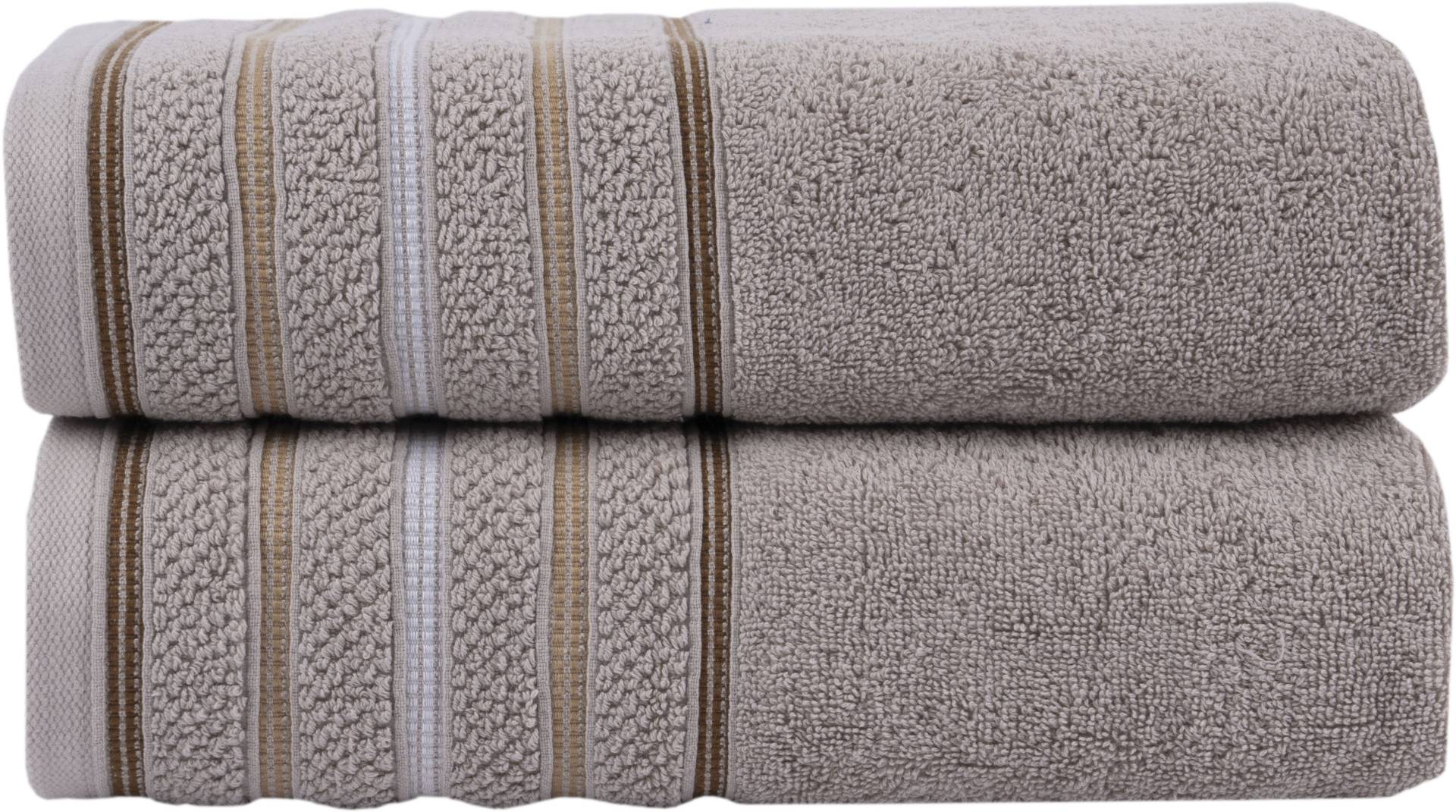 Home affaire Handtuch Set »Safien mit Streifenbordüre«, (Set, 2 St., 2 Duschtücher (70x140 cm), Handtuch oder Badetuch Set, Premium 550gr/m², 100% Baumwolle von home affaire