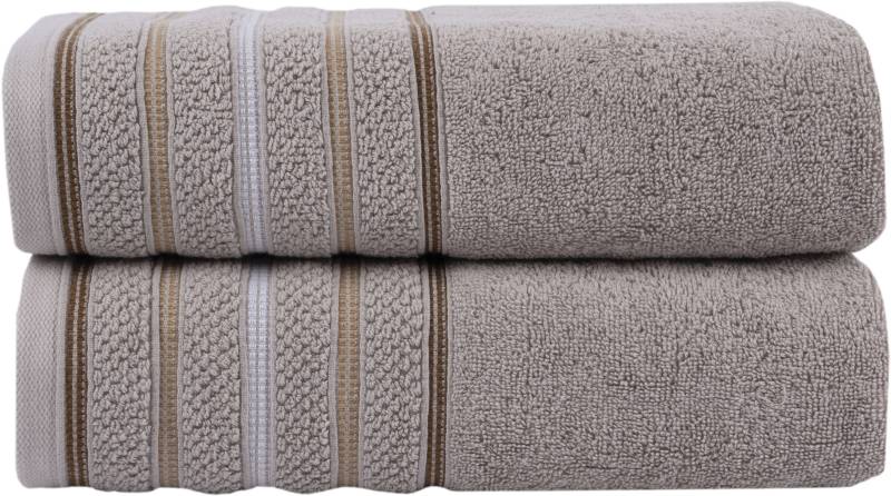 Home affaire Handtuch Set »Safien mit Streifenbordüre«, (Set, 2 St., 2 Duschtücher (70x140 cm), Handtuch oder Badetuch Set, Premium 550gr/m², 100% Baumwolle von home affaire