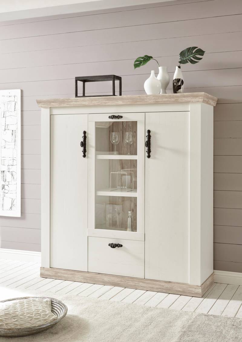 Home affaire Highboard »Florenz«, im romantischen Landhaus-Look, Breite 140 cm von home affaire