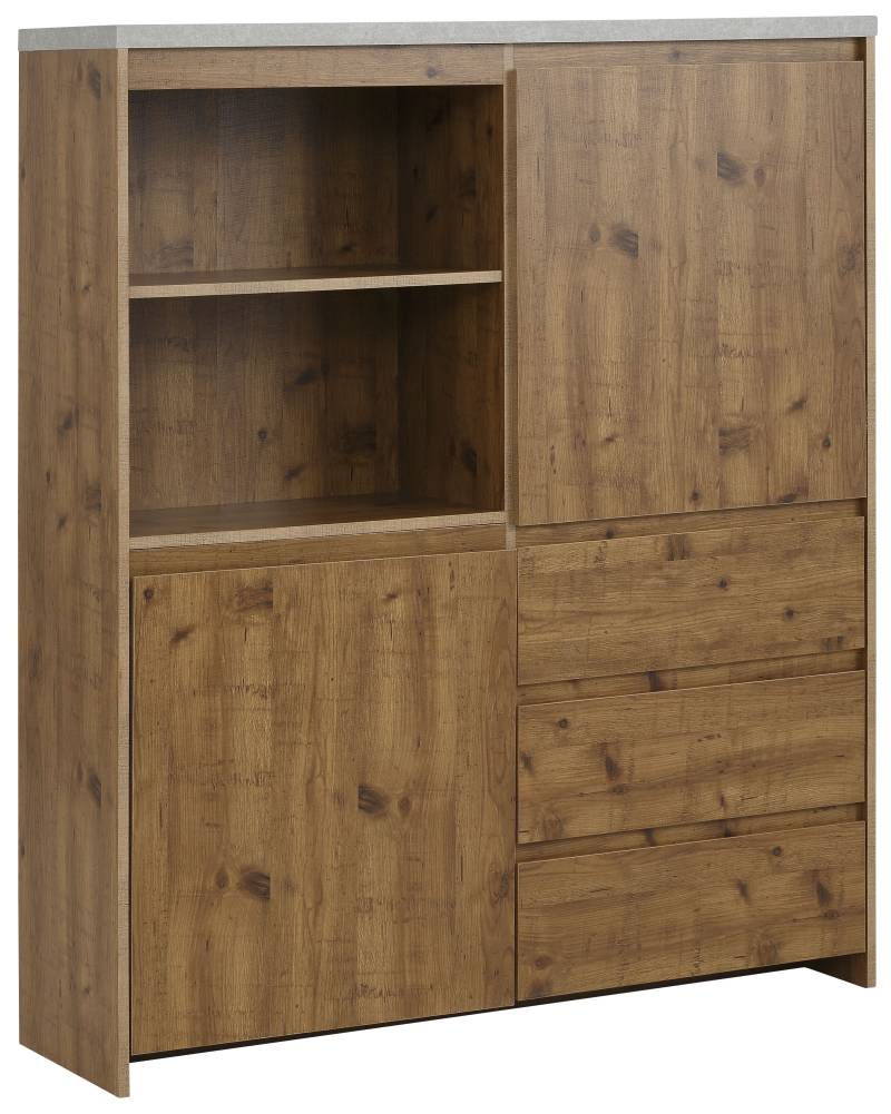 Home affaire Highboard »Maribo«, Stauraumschrank im modernen Landhaus-Stil, Breite 125 cm von home affaire