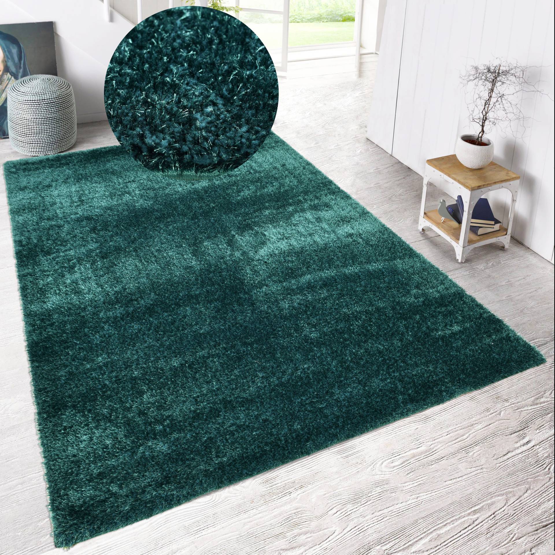 my home Hochflor-Teppich »Malin«, rechteckig, 43 mm Höhe, Shaggy in Uni-Farben, einfarbig, leicht glänzend, besonders weich my home Hochflor-Teppich »Malin«, rechteckig, 43 mm Höhe, Shaggy in Uni-Farben, einfarbig, leicht glänzend, besonders weich von My Home