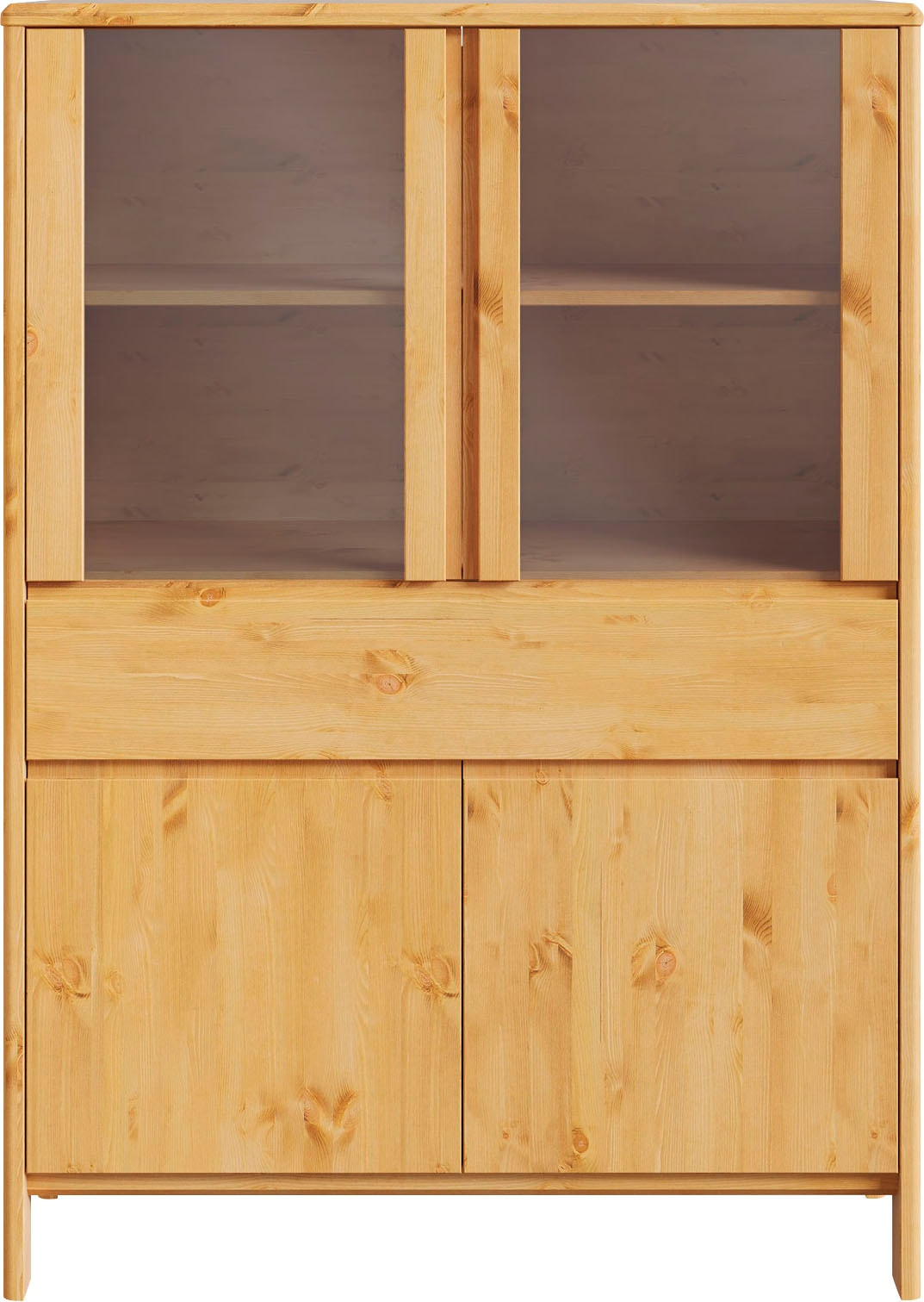 Home affaire Highboard »Luven«, Vitrinenschrank, Höhe 137 cm, 4 Türen und 1 Schublade von home affaire